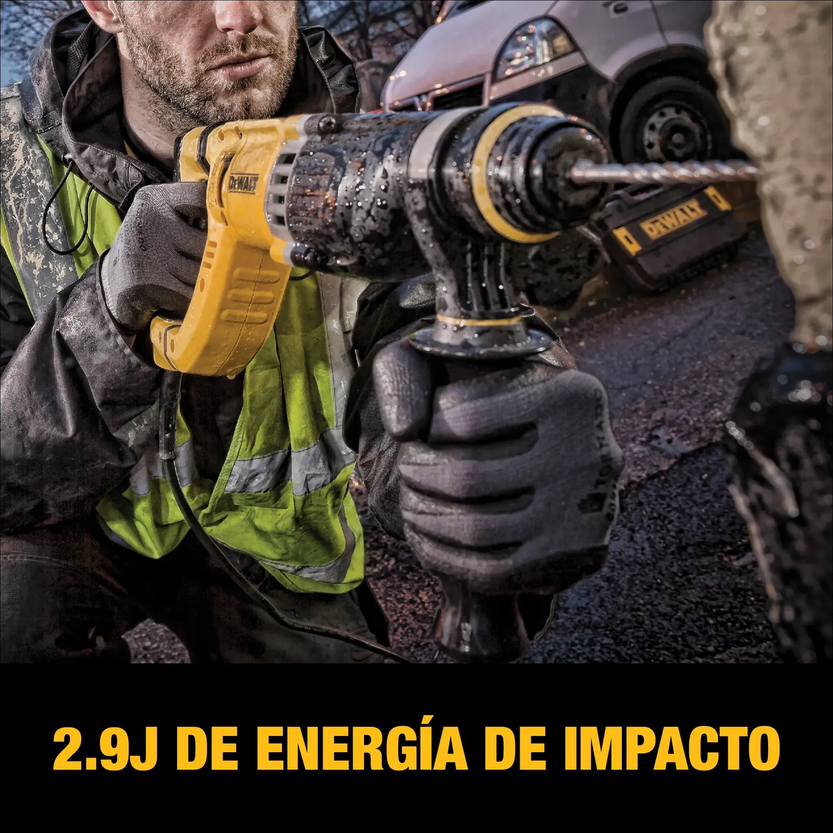 DEWALT® Kit de Rotomartillo de 1" (26mm) de 2.9j