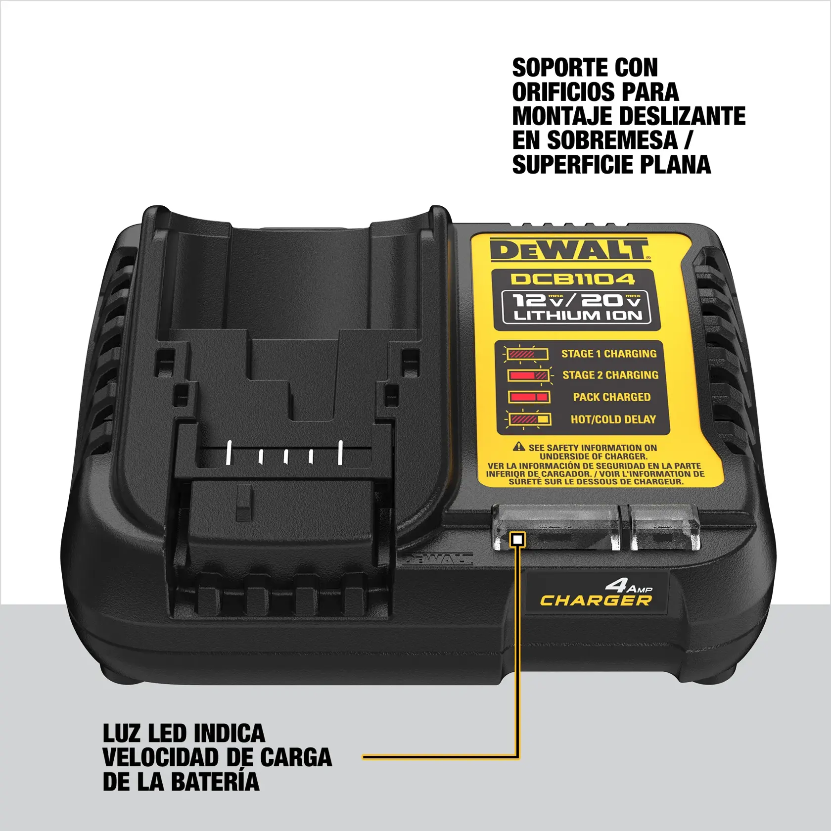 DCB1104 4amps Charger features