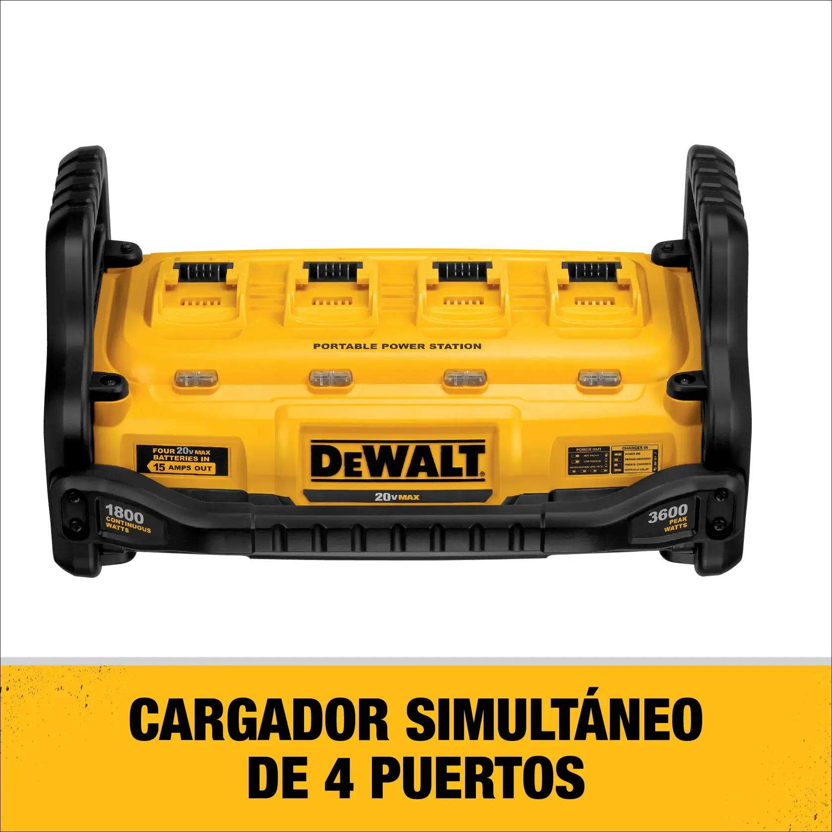 DEWALT® Estación de Energía y Cargador de Baterías de 1800w (Solo Herramienta)