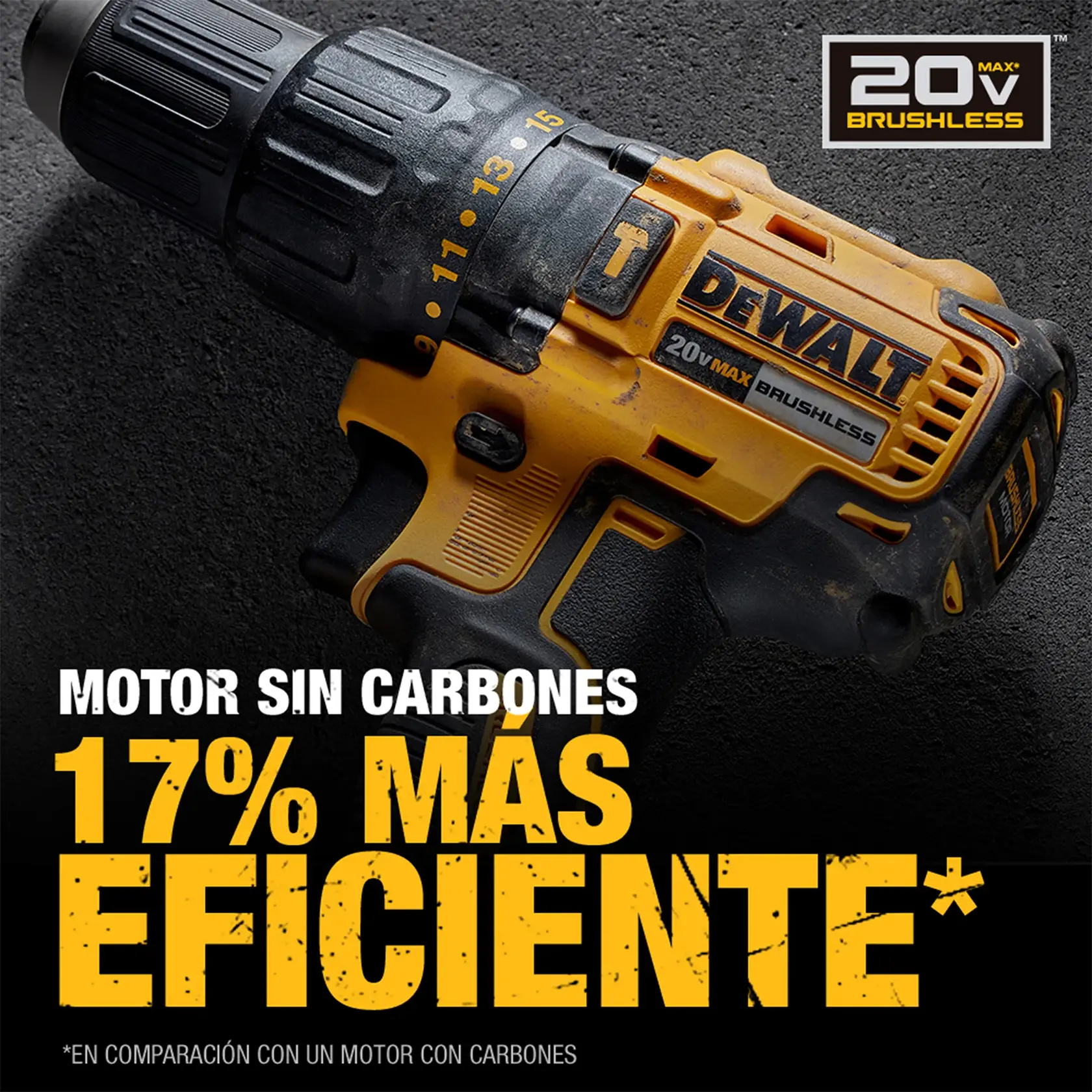 DEWALT® 20V MAX* Kit de Taladro Percutor/Atornillador de 1/2" (13mm) Inalámbrico sin Carbones con (1) Batería de 2.0 Ah y Cargador