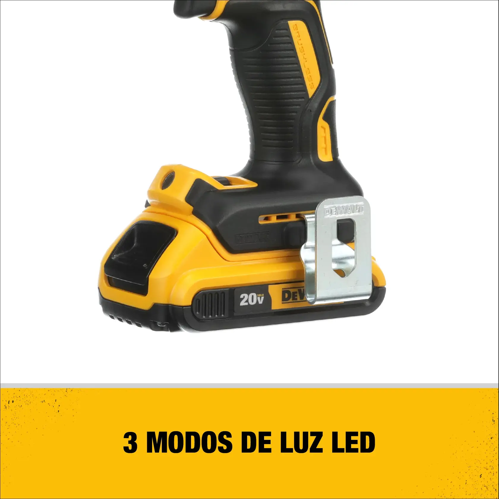 DEWALT® 20V MAX* XR® Kit de Taladro Percutor Atornillador de 1/2" (13mm) Inalámbrico sin Carbones con (2) Baterías de Ion de Litio de 2.0 Ah y Cargador