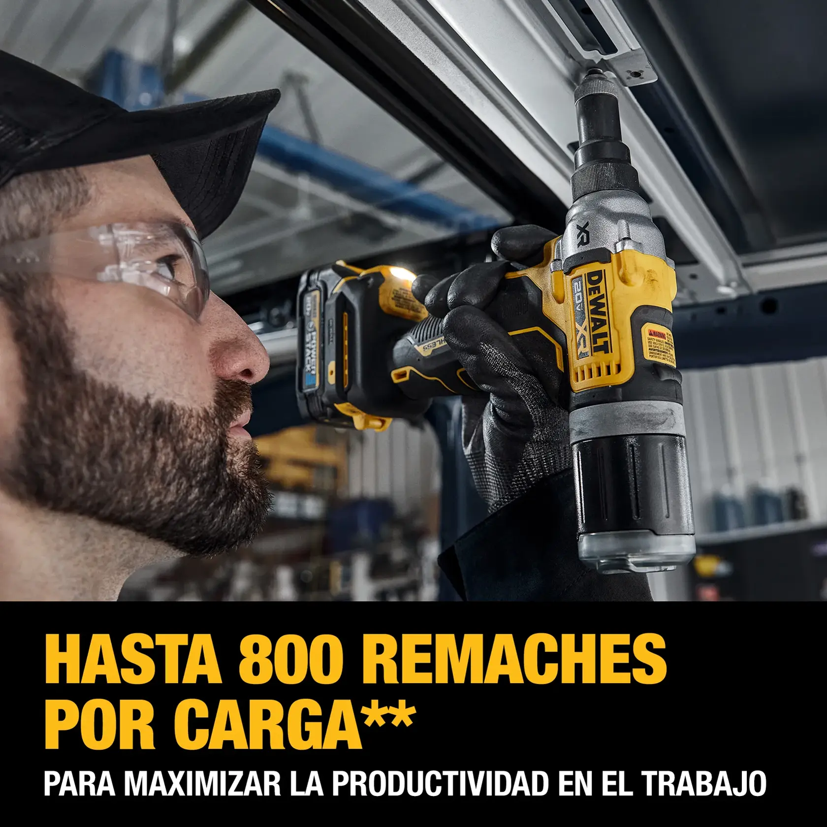 300 rivets per charge  to maximize productivity on the jobsite