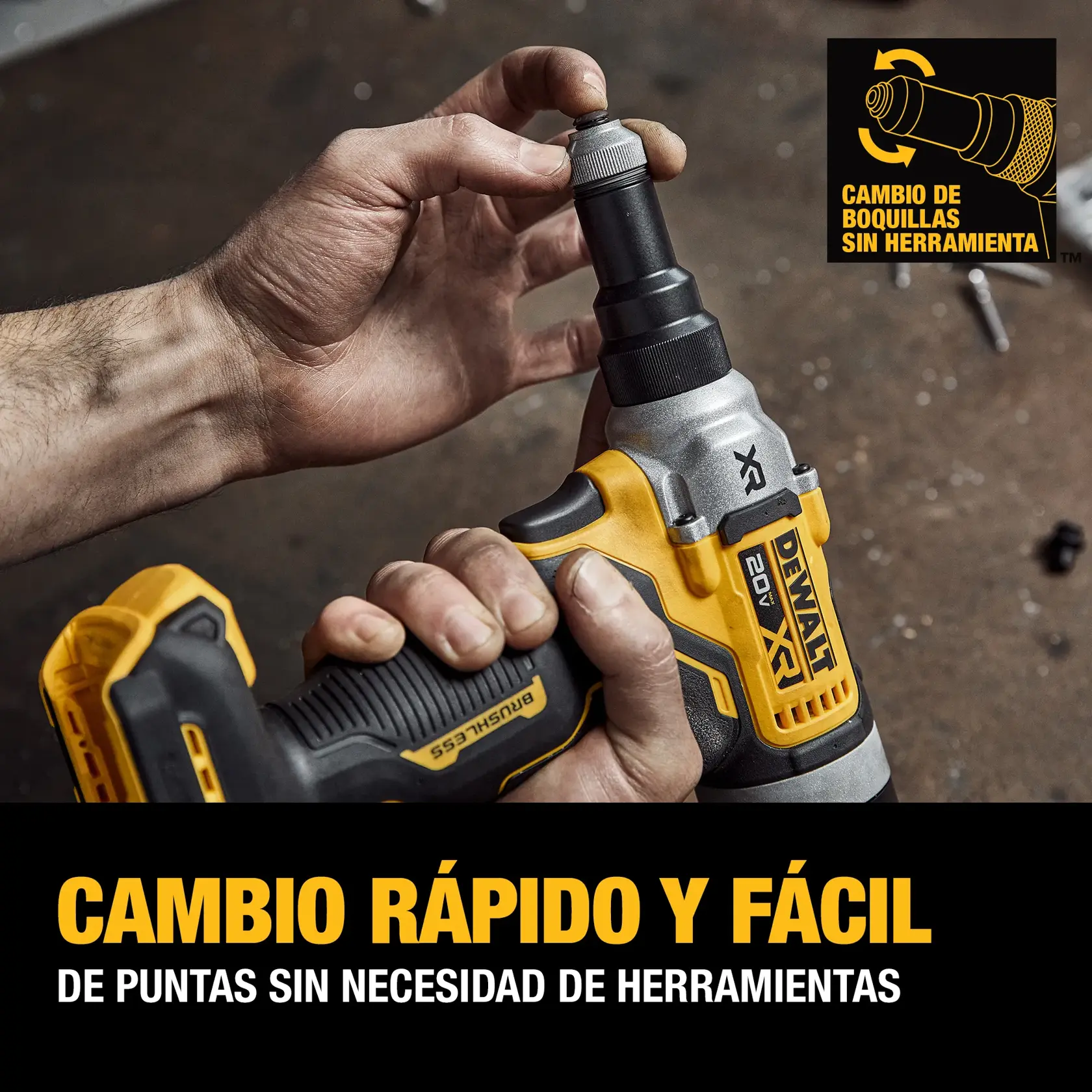 Tool-free nose piece changes