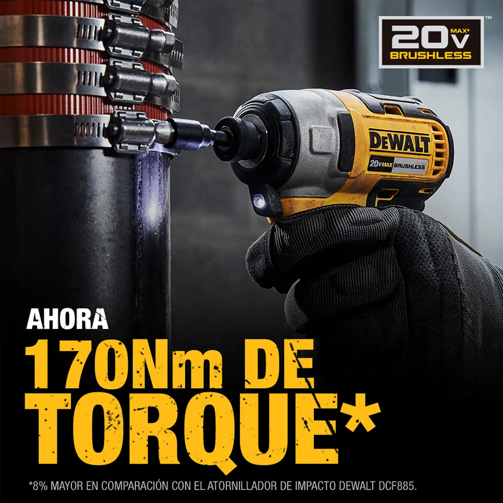 DEWALT® 20V MAX* Kit de Taladro Atornillador de Impacto 1/4" (6.4mm) Inalámbrico sin Carbones
