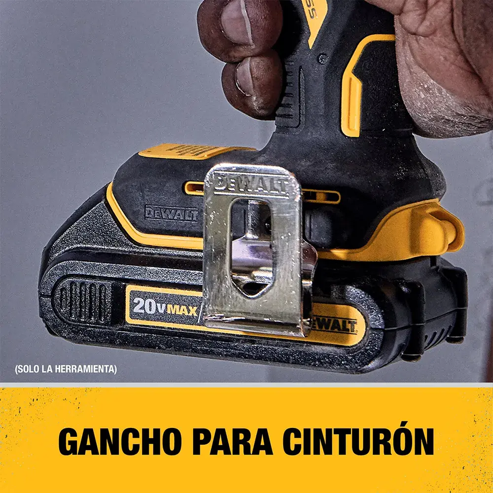 DEWALT® ATOMIC™ 20V MAX* Destornillador de Impacto Compacto 1/4" (6.4mm) Inalámbrico sin Carbones (Solo Herramienta)