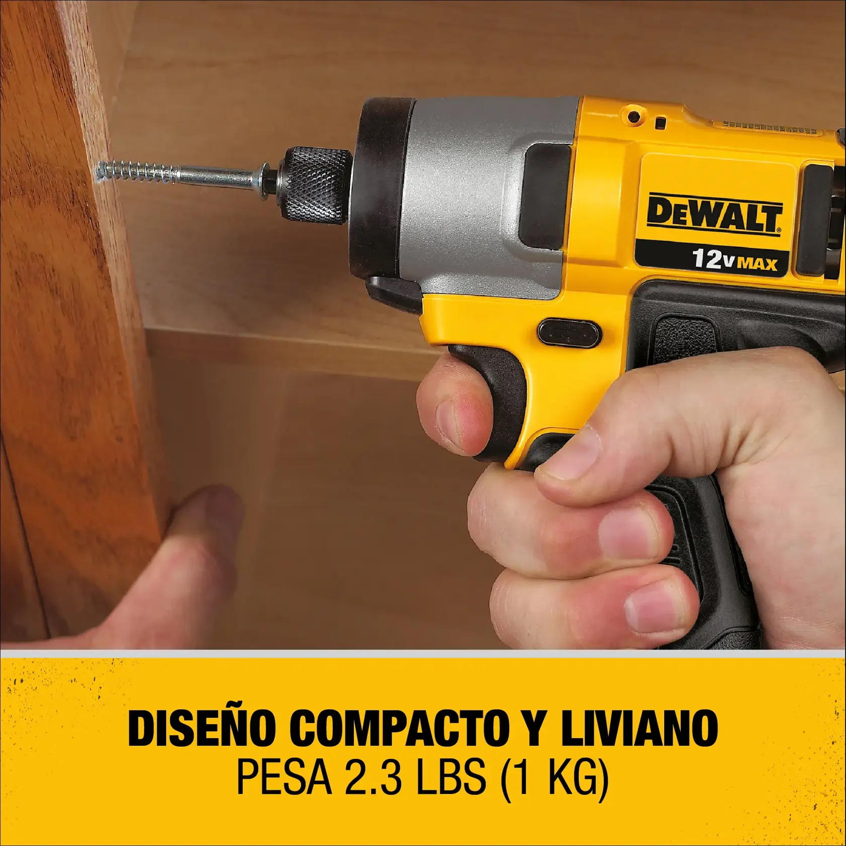DEWALT® 12V MAX* Kit de Atornillador de Impacto 1/4" (6.4mm)