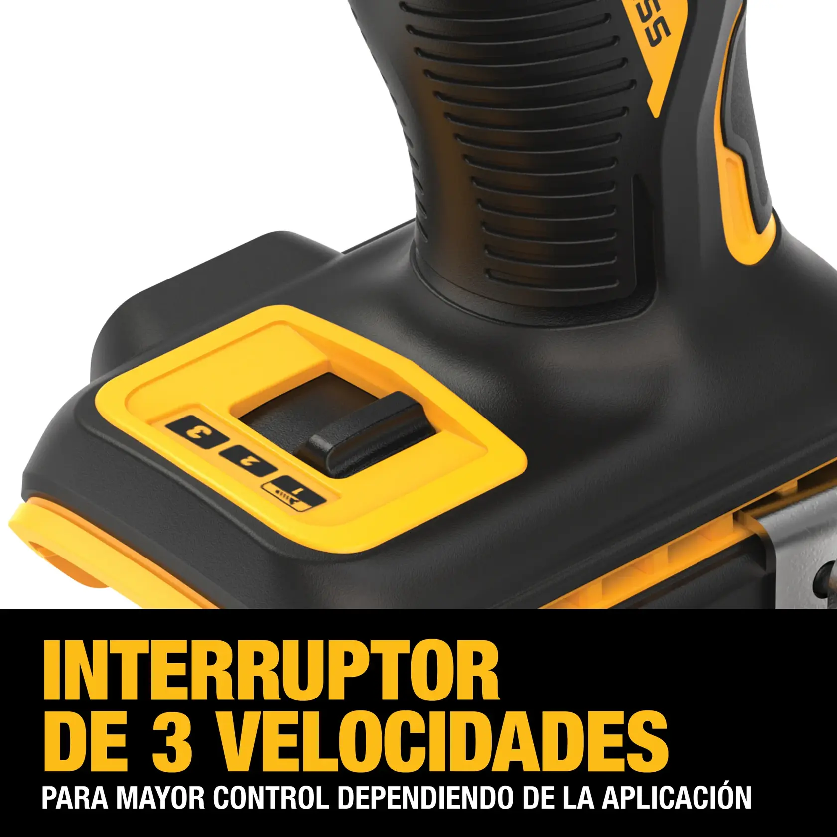 3-speed switch for more control during diferent uses