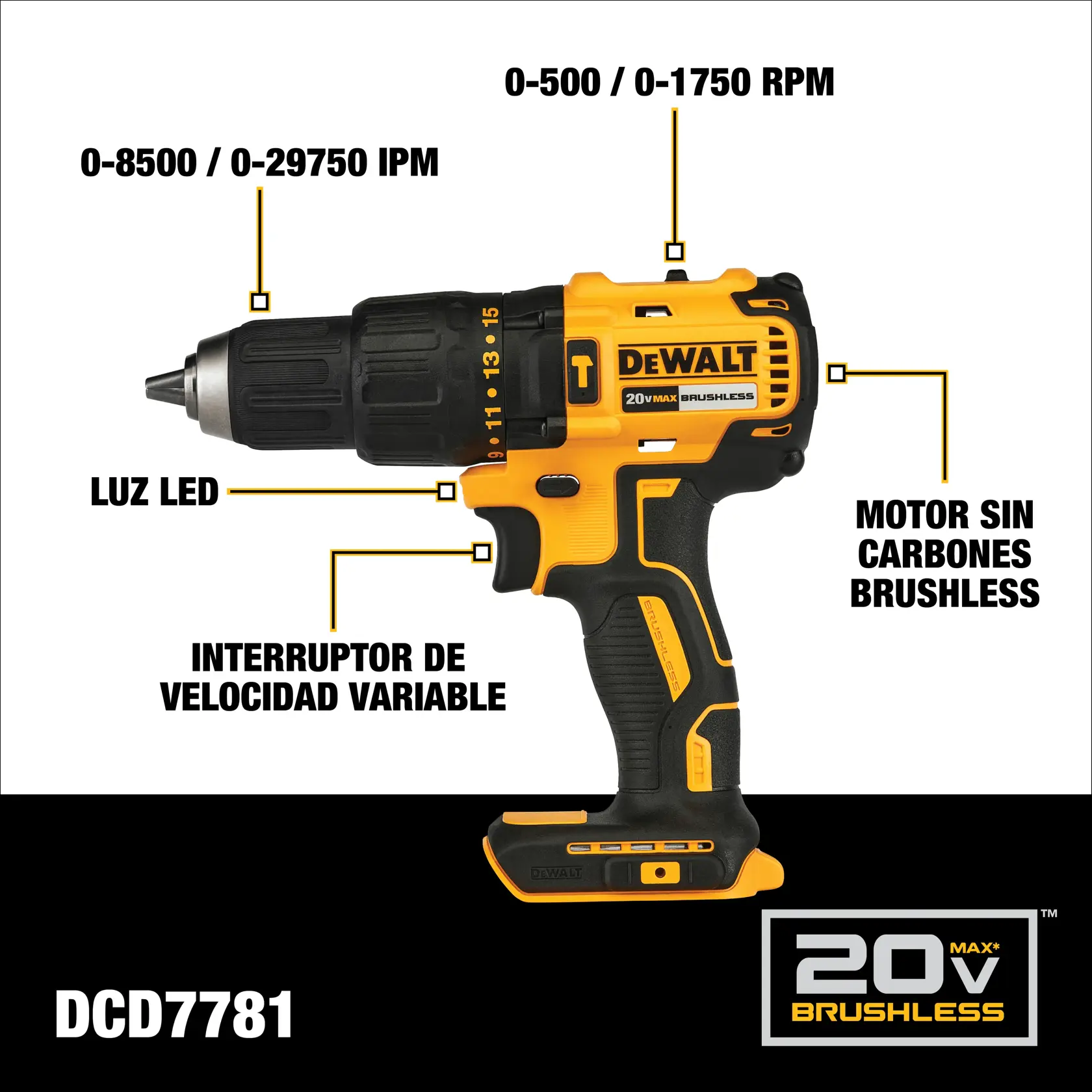 DEWALT® 20V MAX* Combo de Taladro Percutor/Atornillador de 1/2" (13mm) y Esmeriladora Angular de 4-1/2" (115mm) Inalámbricos con (1) Batería de 5.0 Ah y Cargador con Caja TSTAK®