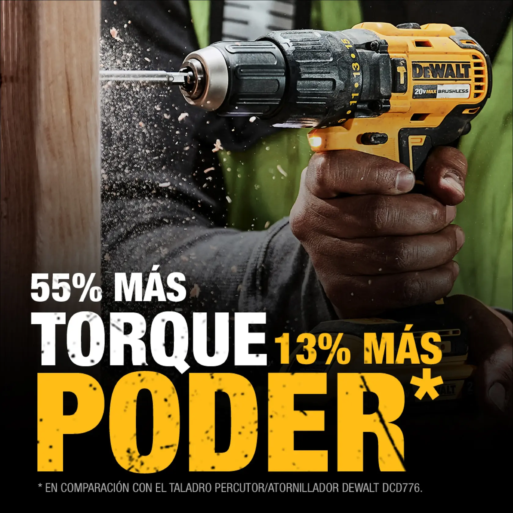 DEWALT® 20V MAX* Combo de Taladro Percutor/Atornillador de 1/2" (13mm) y Esmeriladora Angular de 4-1/2" (115mm) Inalámbricos con (1) Batería de 5.0 Ah y Cargador con Caja TSTAK®