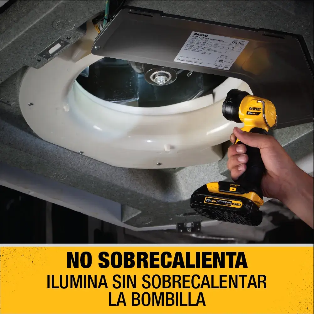 DEWALT® Linterna LED de Trabajo Inalámbrica de 20V MAX* (Solo Herramienta)