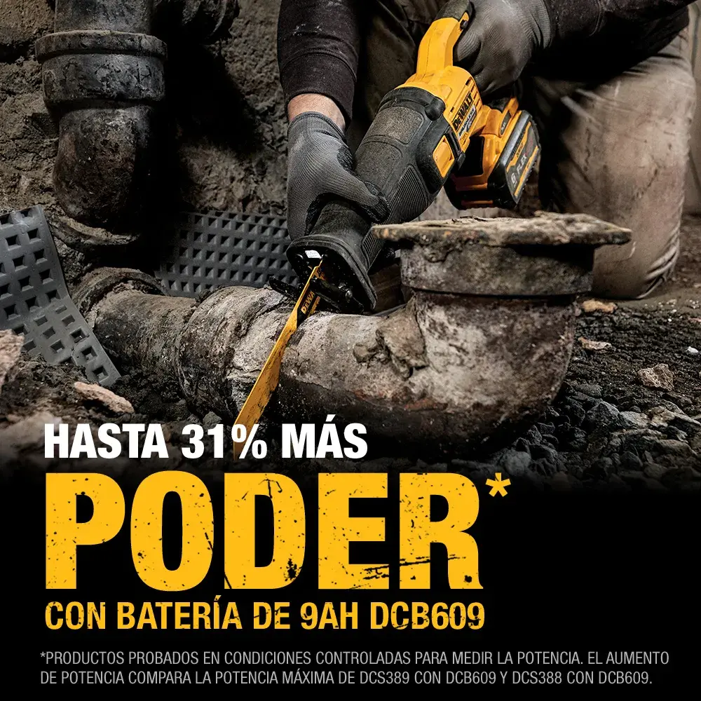 DEWALT® FLEXVOLT® 60V MAX* Sierra Recíproca Inalámbrica sin Carbones (Solo Herramienta)