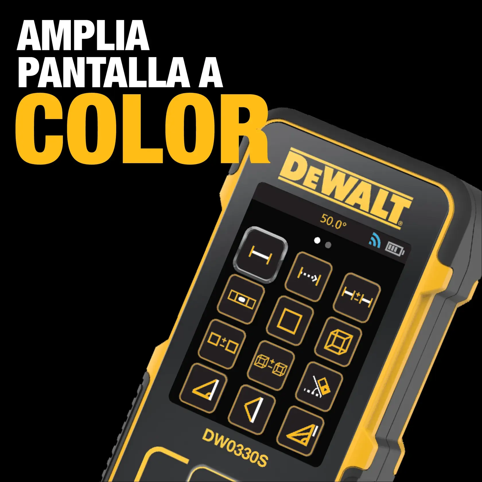 DEWALT® Herramienta de Medición Láser /Medidor de Distancia, Bluetooth, 330 Pies