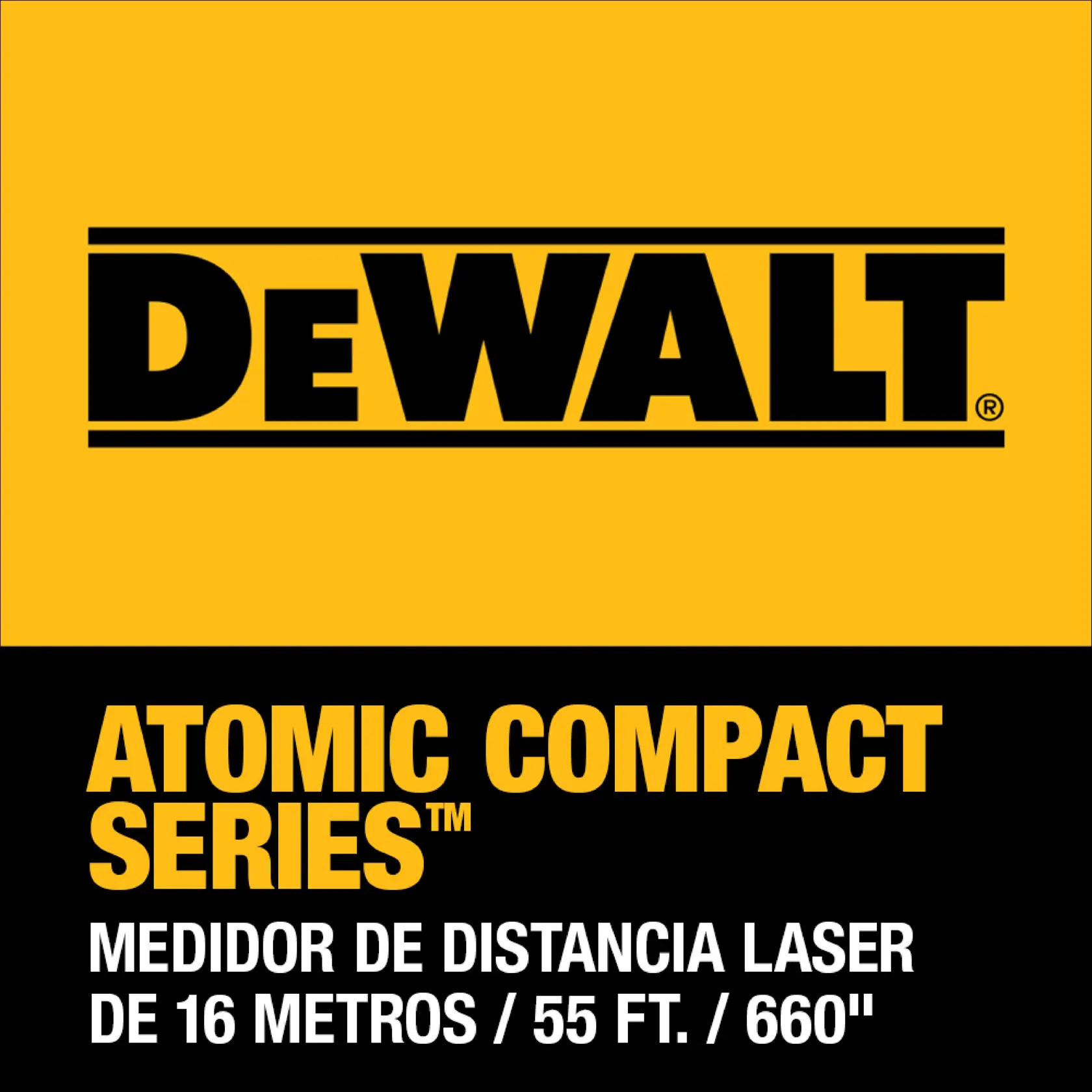 DEWALT® ATOMIC™ COMPACT SERIES Medidor Láser de Distancia de Bolsillo de 55 Pies