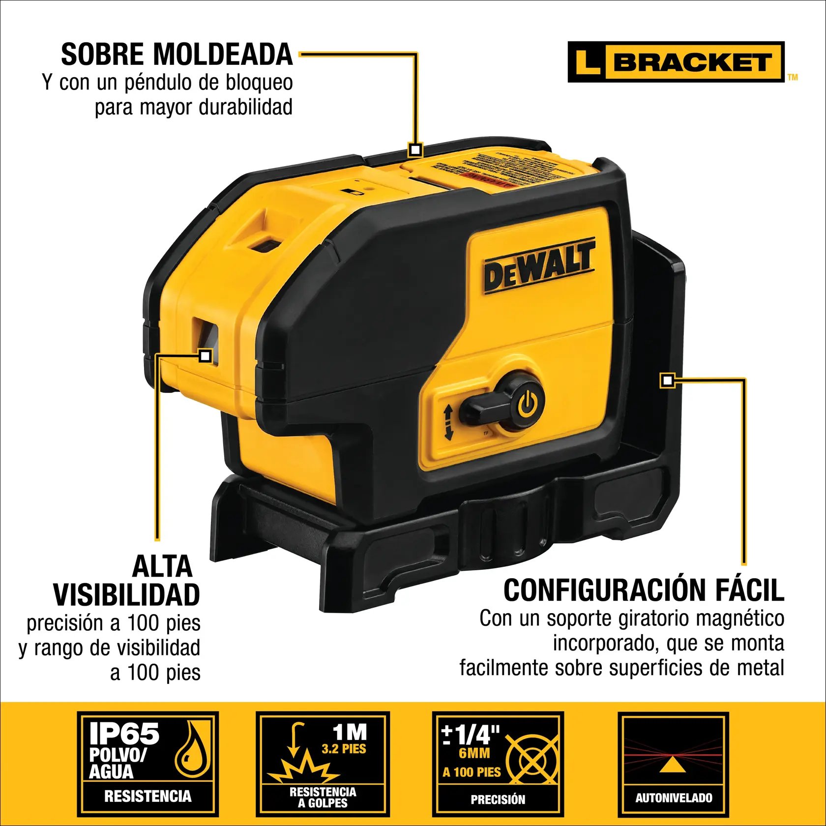 DEWALT® Apuntador Láser de 3 Haces