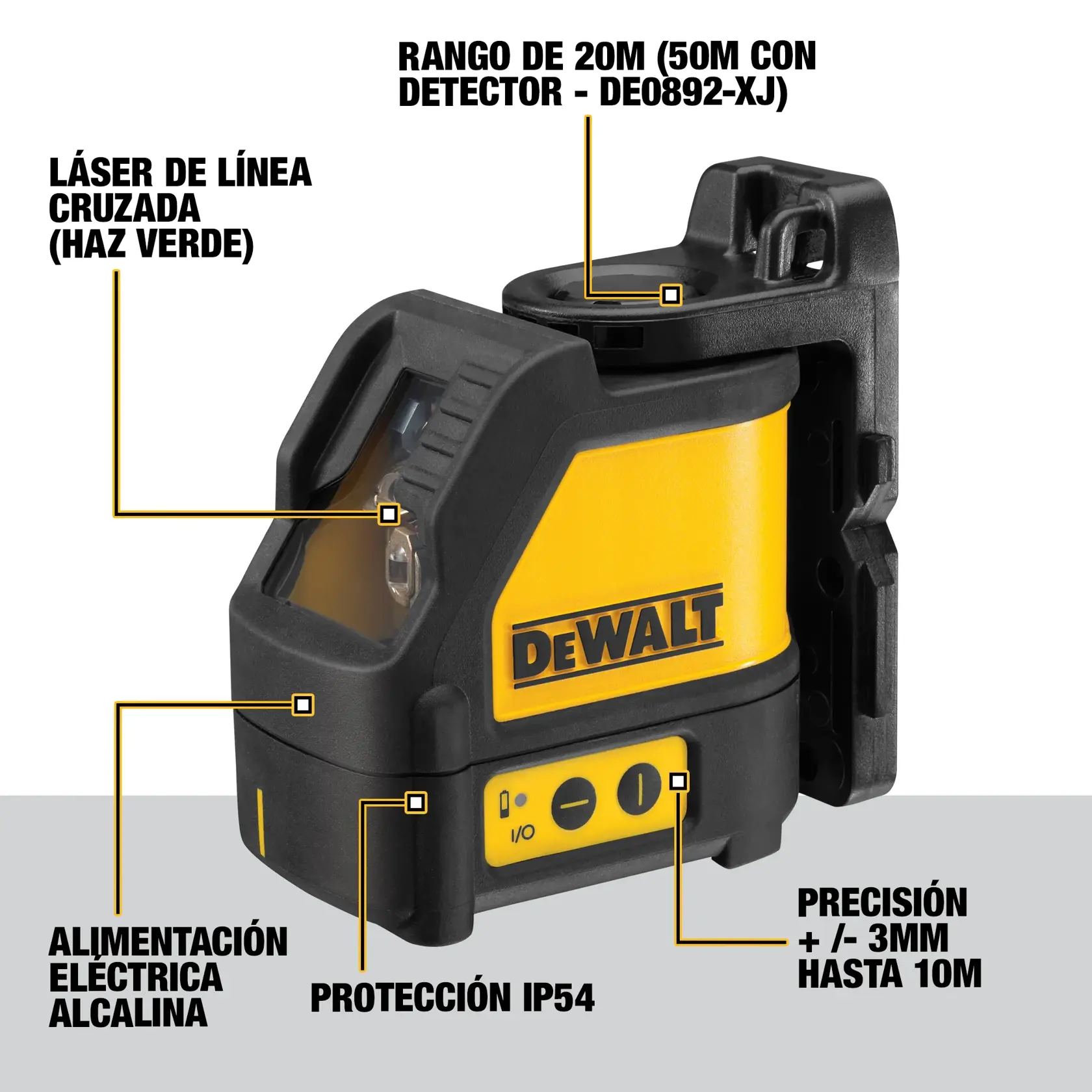 DEWALT® Láser de Línea Cruzada Verde