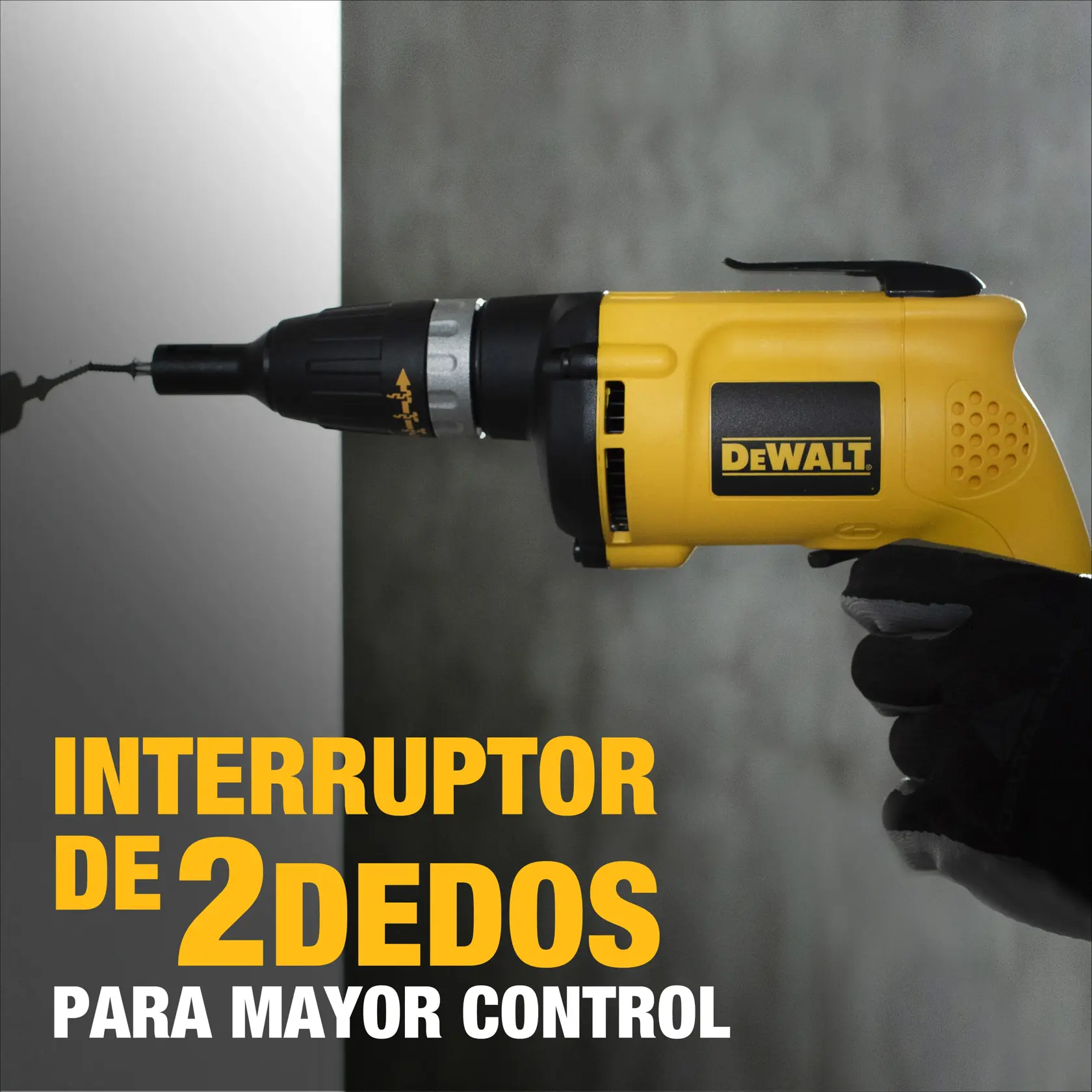 DEWALT® Pistola para Tornillos de Tablaroca VSR de Alta Velocidad de 5,300 rpm, 6.0-Amp