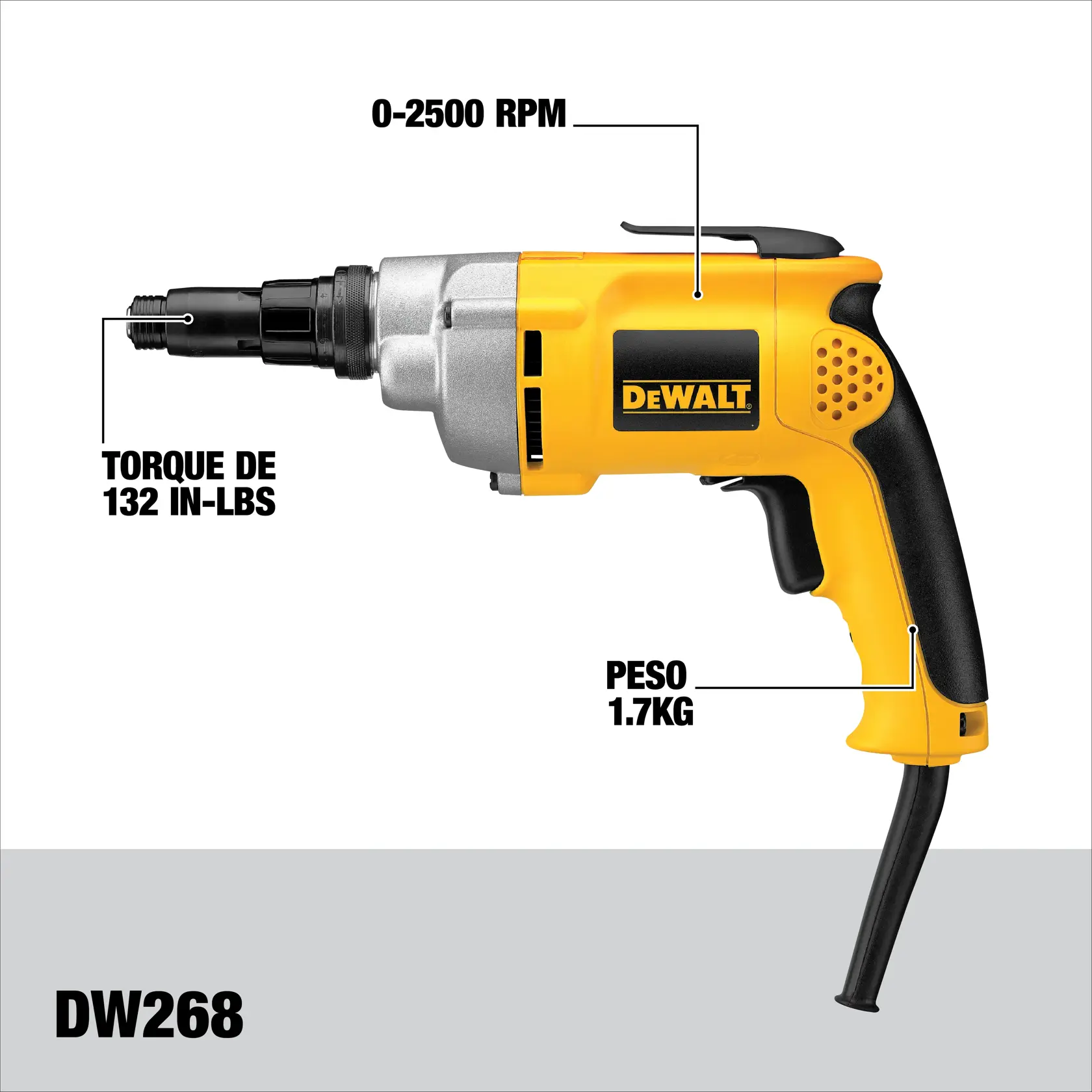 DEWALT® Atornillador de 1/4" (6.4mm) con VERSA-CLUTCH
