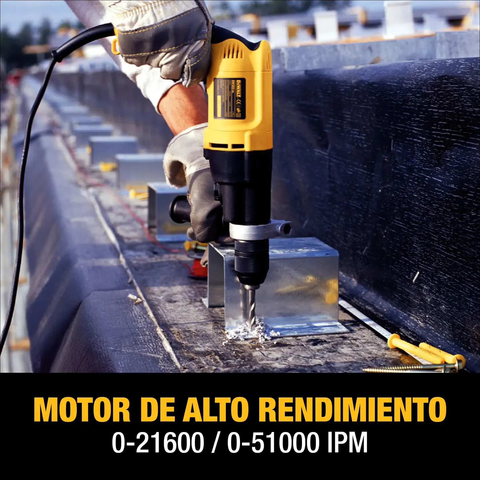 DEWALT® Taladro Percutor de 1/2" (13mm) de Velocidad Variable Reversible