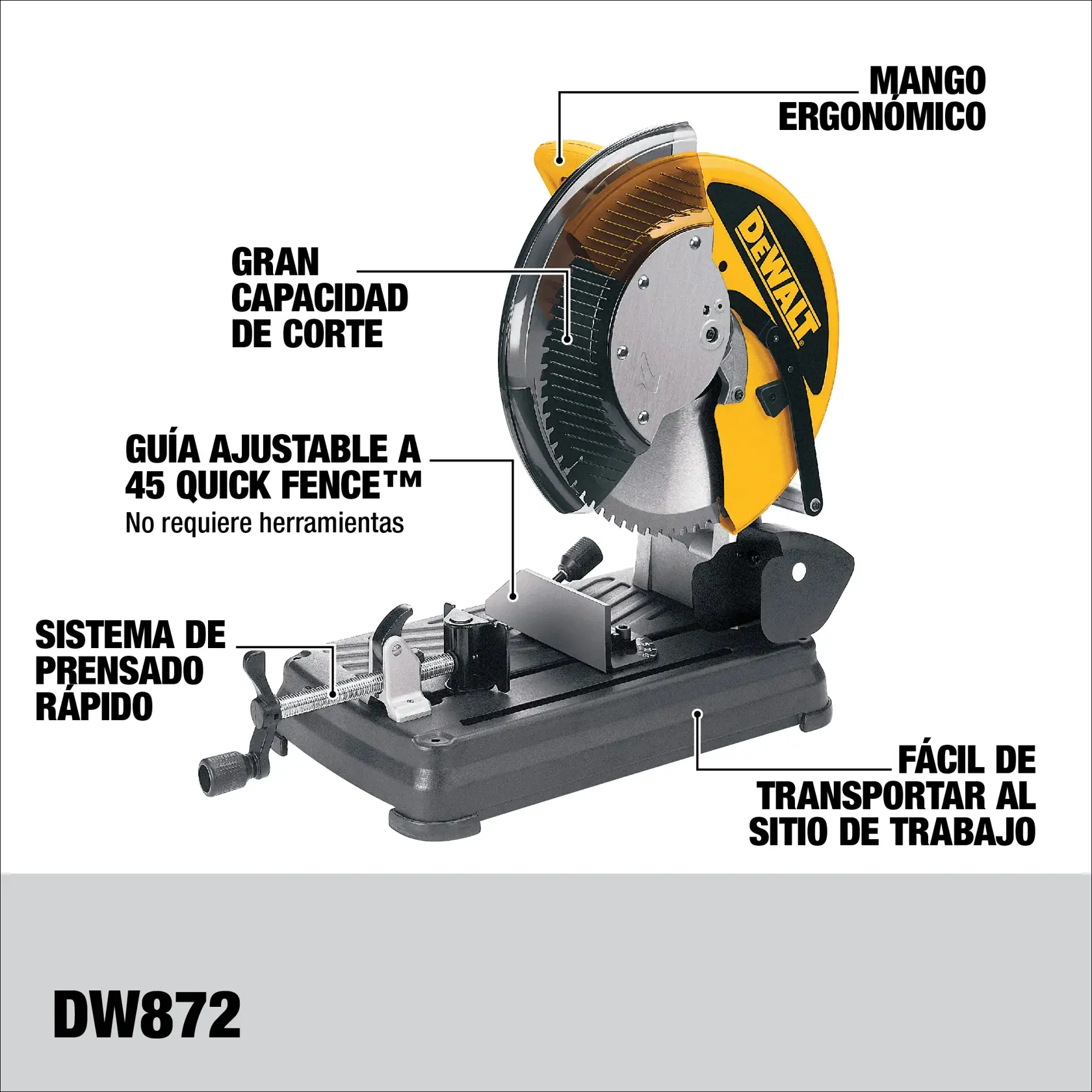 DEWALT® Tronzadora de 14" (355mm)