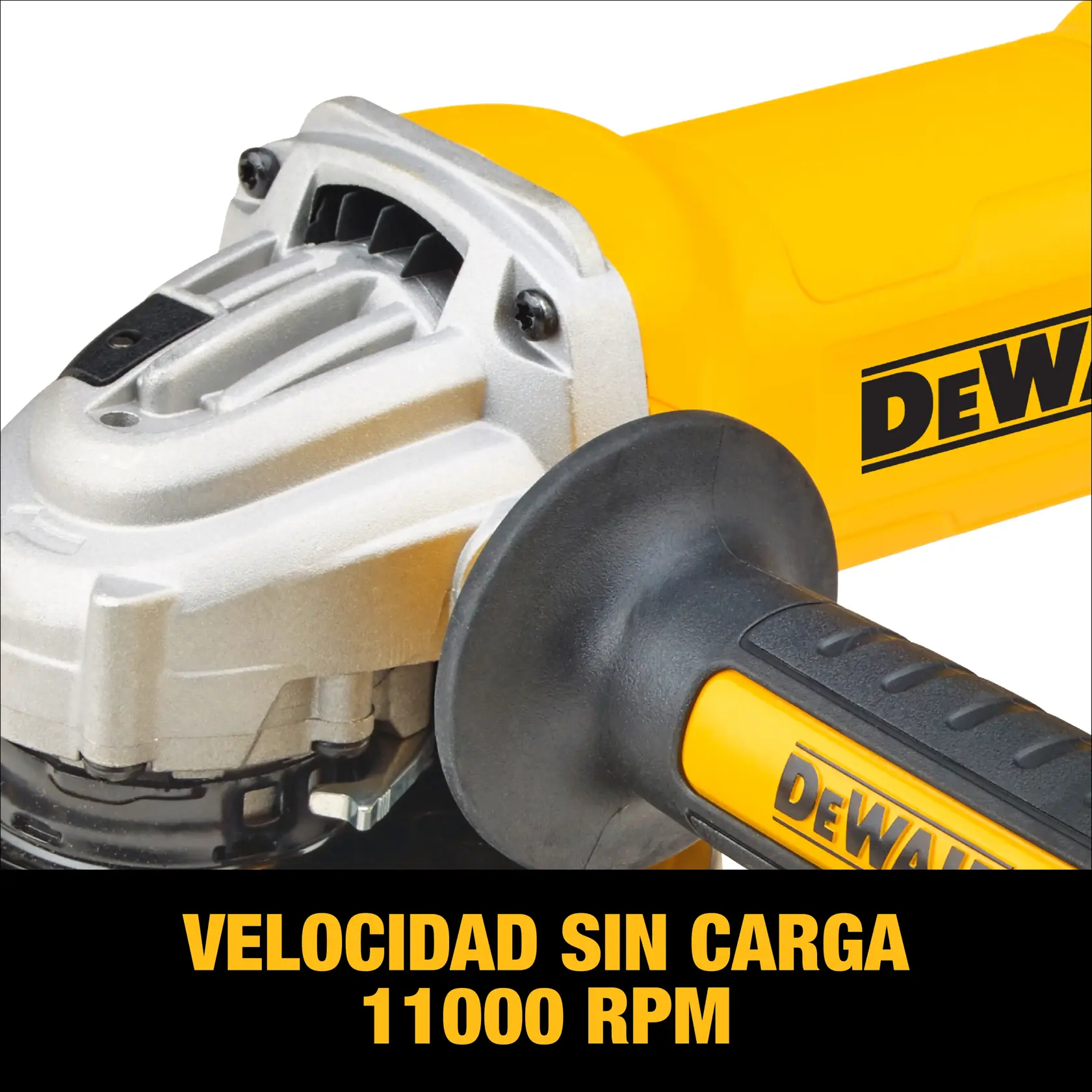 DEWALT® Esmeriladora Angular de 4-1/2" (115mm) - 5" (125mm) con Cable de 1500W de Interruptor de Gatillo