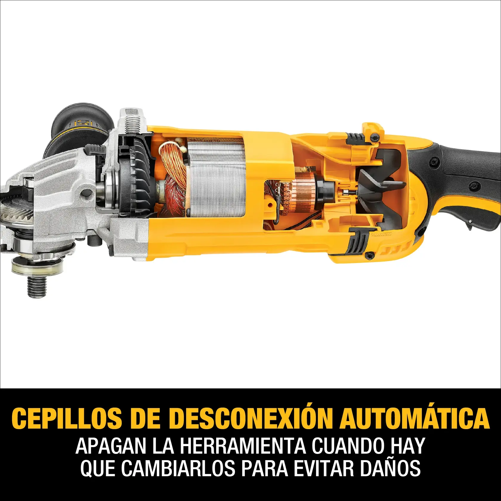 DEWALT® Esmeriladora Angular de 7" (180mm) con Cable de 2400W de Interruptor de Gatillo y Control Activo de Vibración