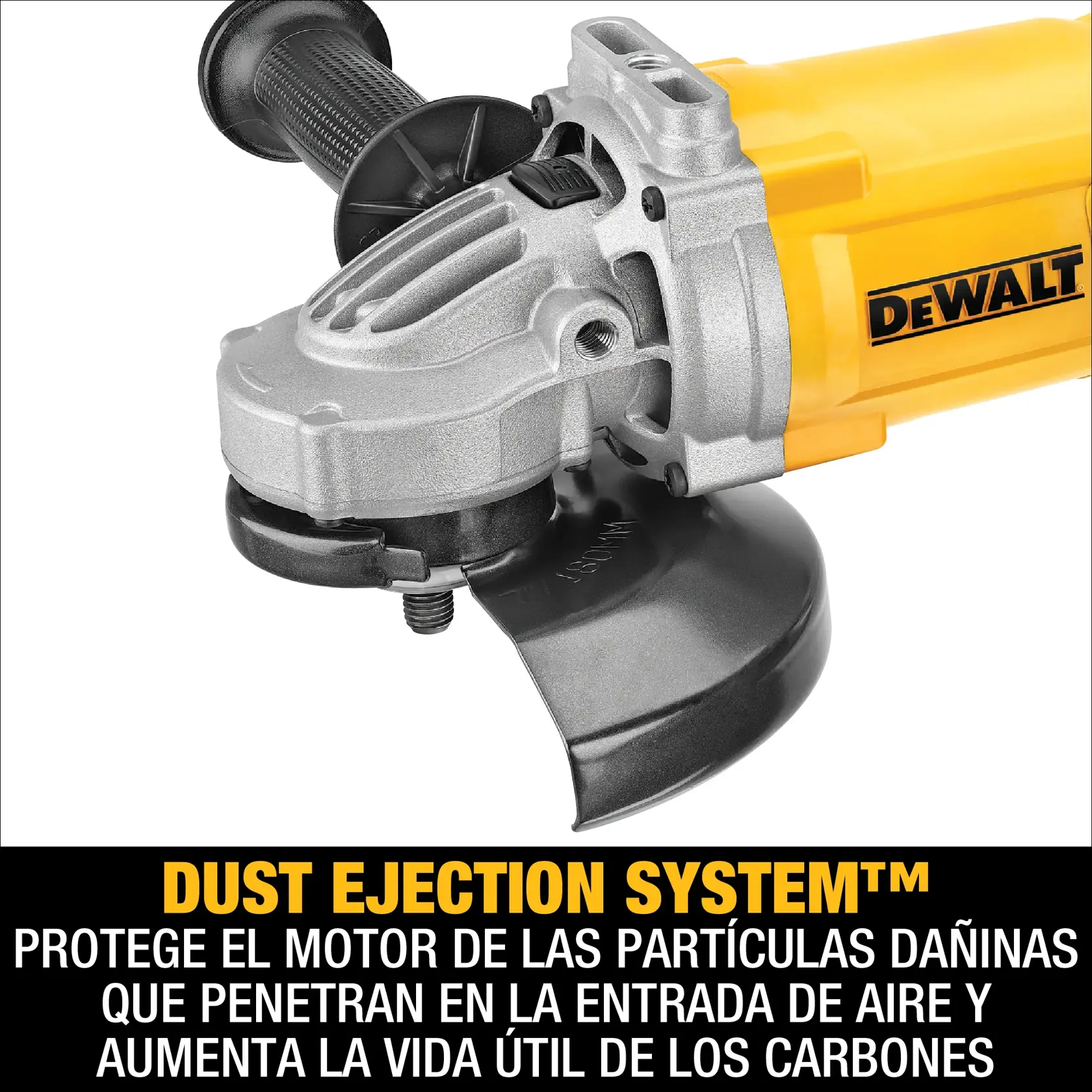 DEWALT® Esmeriladora Angular de 7" (180mm) con Cable de 2400W de Interruptor de Gatillo y Control Activo de Vibración