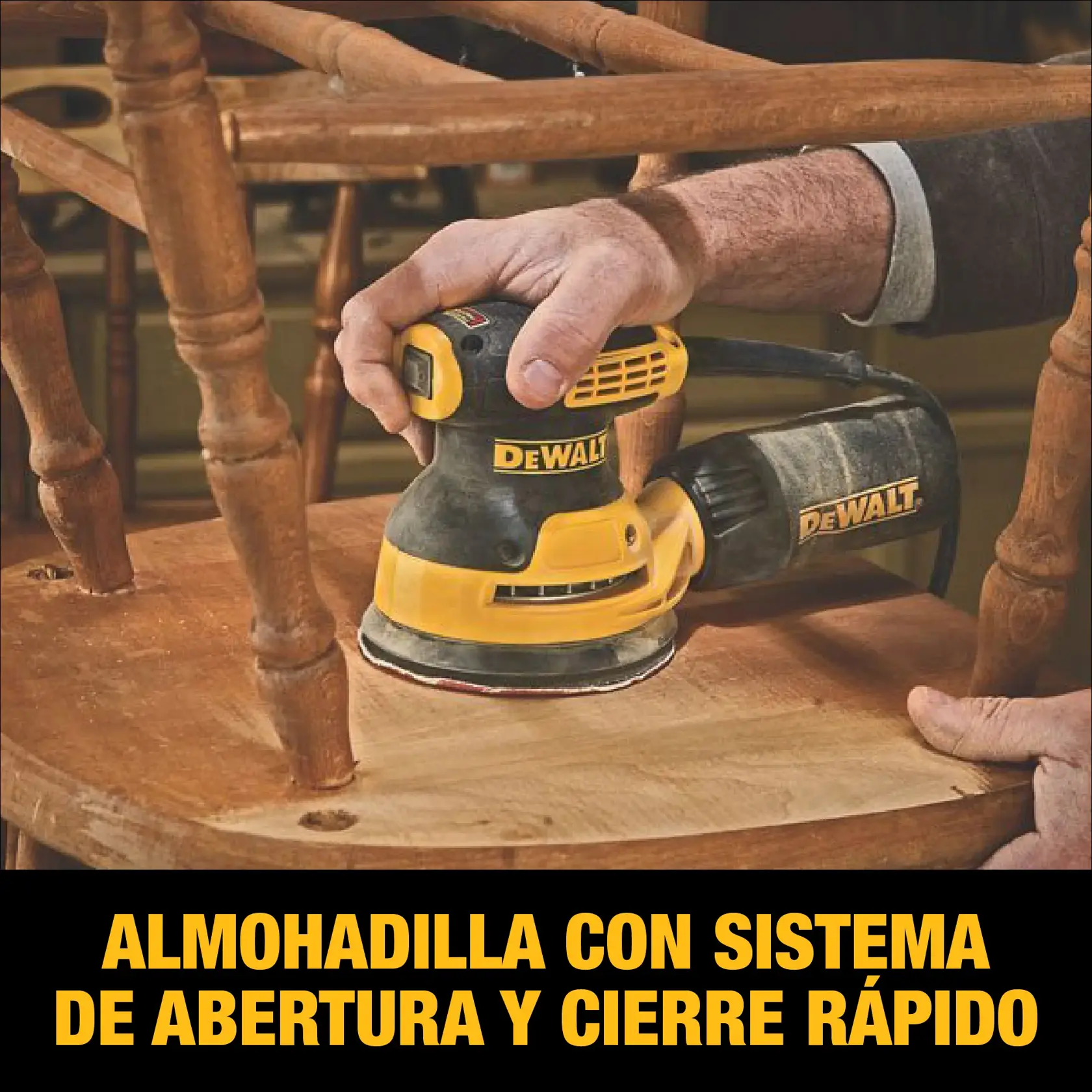 DEWALT® Lijadora Orbital de 5" de Velocidad Única 