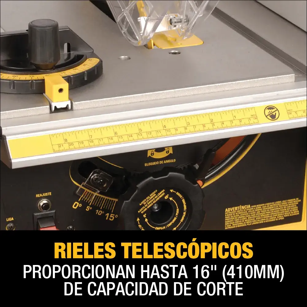 DEWALT® Sierra de Mesa Eléctrica con Cable de 10 Pulgadas (254mm)