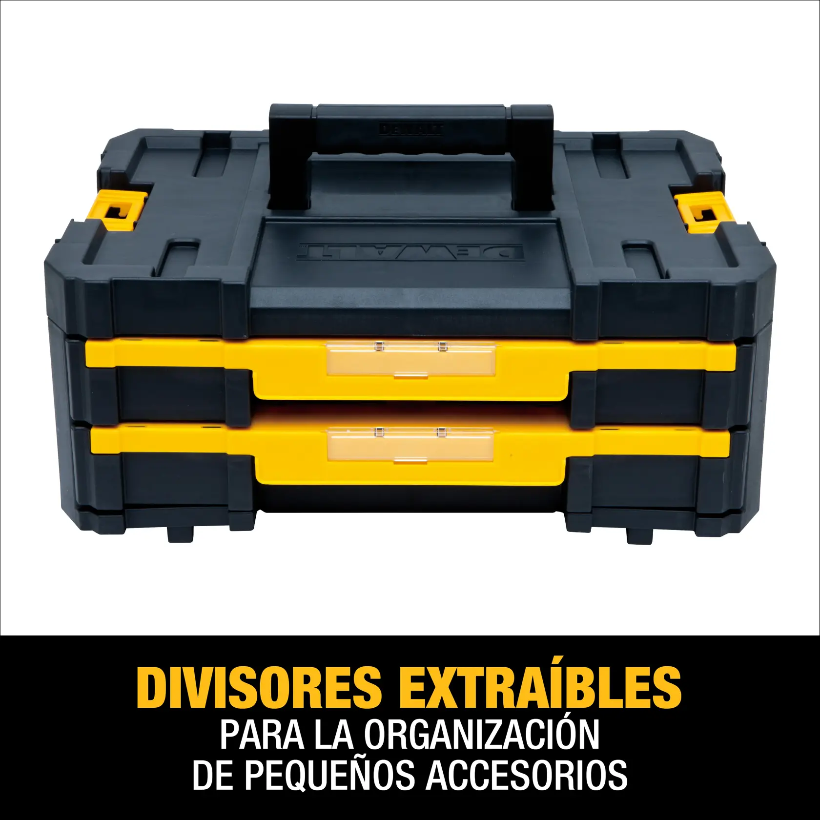 DEWALT® TSTAK® Organizador de Almacenamiento de Piezas Pequeñas y Herramientas de 7 Pulgadas (178mm) con 18 Compartimentos y 2 Cajones