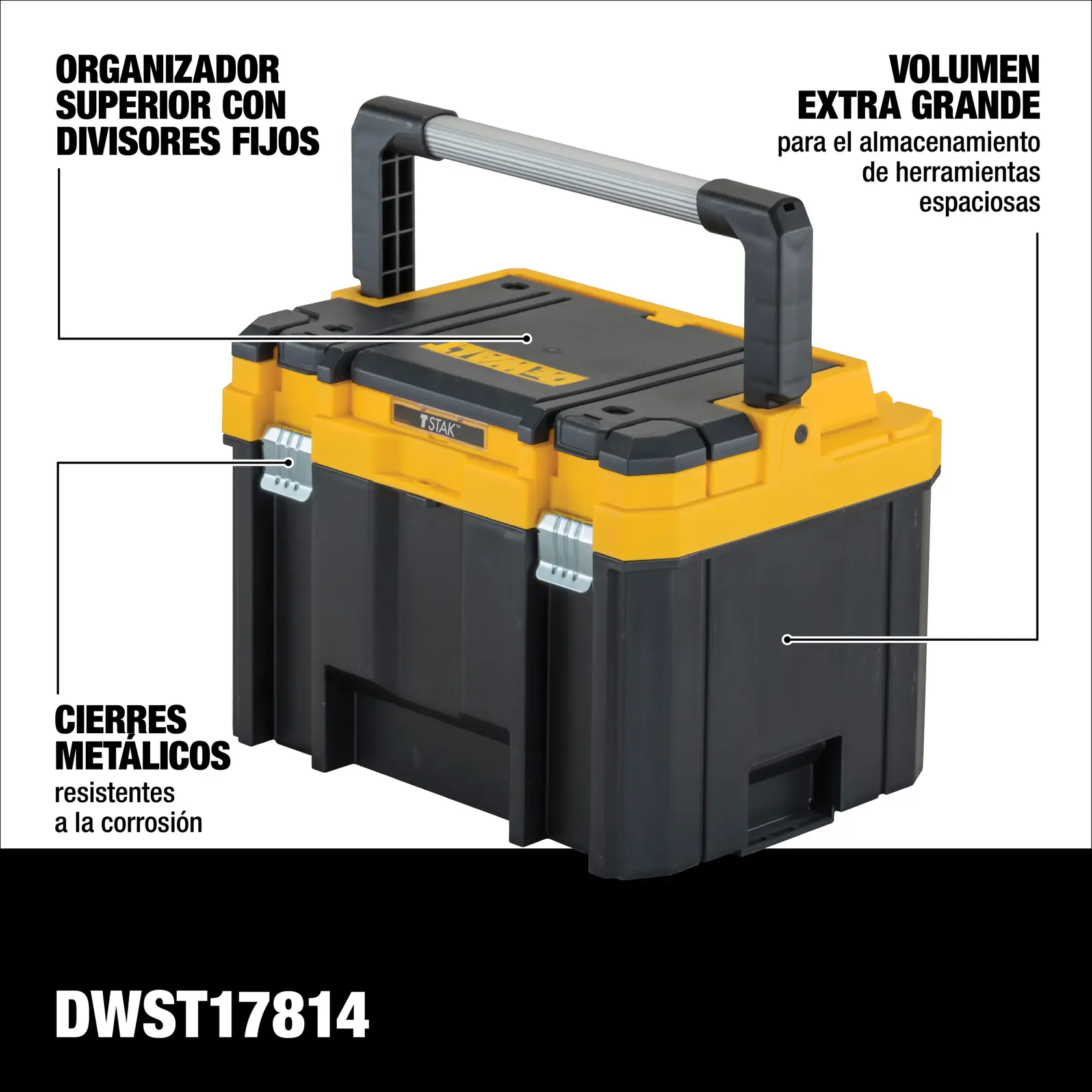 DEWALT® TSTAK® Caja de Herramientas Profunda con Mango Largo