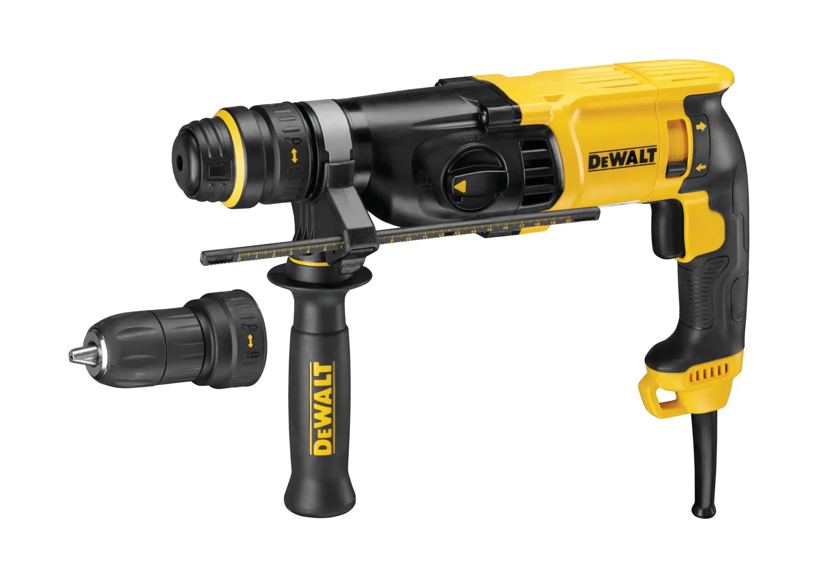 DEWALT® Kit de Rotomartillo de 1" (26mm) de 3.0j con Mandril de Acople Rápido