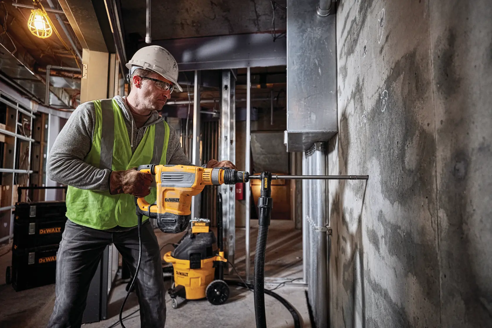 SDS MAX Combination rotary hammer being used by person