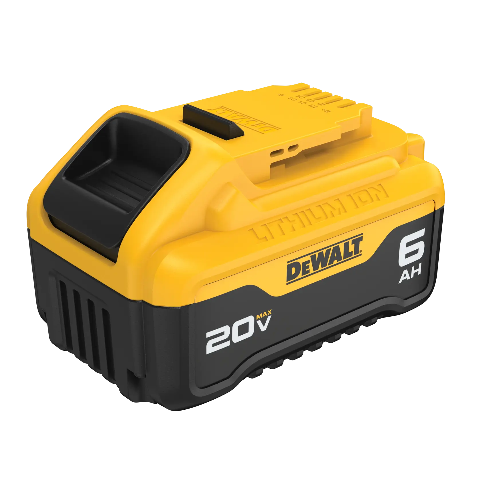 DCB206 battery top angled view 