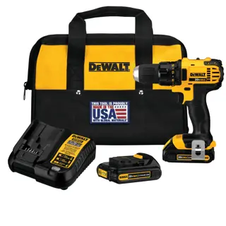 DEWALT® 20V MAX* Kit de Taladro Atornillador Inalámbrico de 1/2" (13mm) Compacto