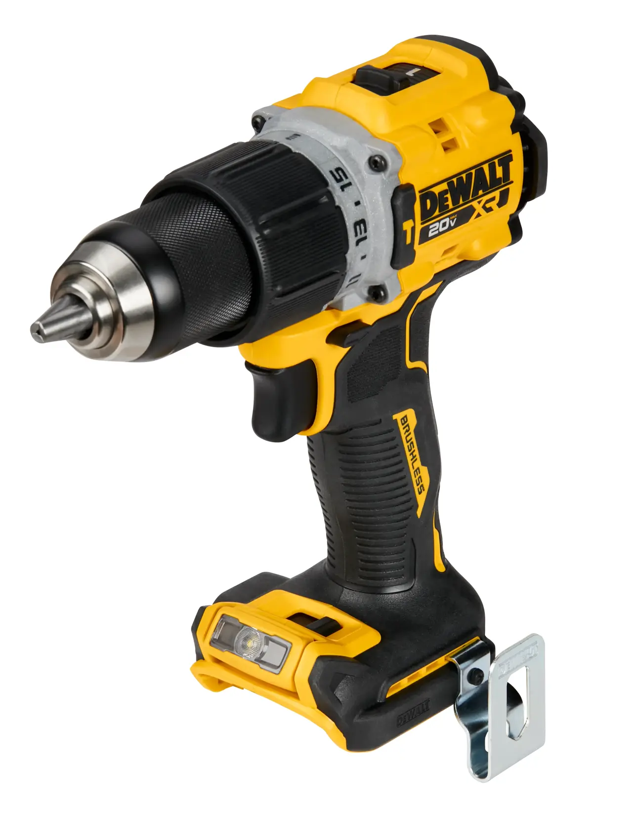 DEWALT® Taladro Percutor/Atornillador de 1/2" (13mm) Inalámbrico sin Carbones de 20V MAX* XR® (Solo Herramienta)