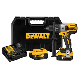 DEWALT® 20V MAX* XR® Kit de Taladro Percutor/Atornillador de 1/2" (13mm) Inalámbrico sin Carbones con (2) Baterías de 5.0 Ah y Cargador