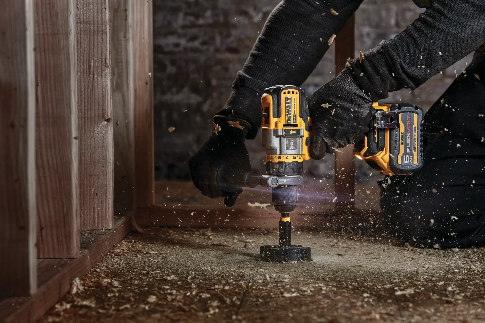 DEWALT® 20V MAX* Taladro Percutor/Atornillador de 1/2" (13mm) Inalámbrico sin Carbones con FLEXVOLT® ADVANTAGE (Solo Herramienta)