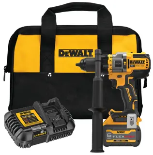 DEWALT® 20V MAX* Kit de Taladro Percutor Inalámbrico de 1/2" (13mm) Inalámbrico sin Carbones de 3 Velocidades con (1) Batería de 6.0 Ah y Cargador