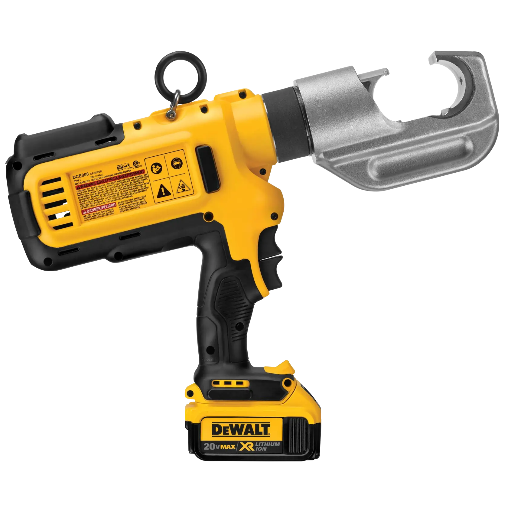 DEWALT® 20V MAX* Kit de Herramienta de Crimpado de Cables Inalámbrica, (2) Baterías de 2.0 Ah y Cargador