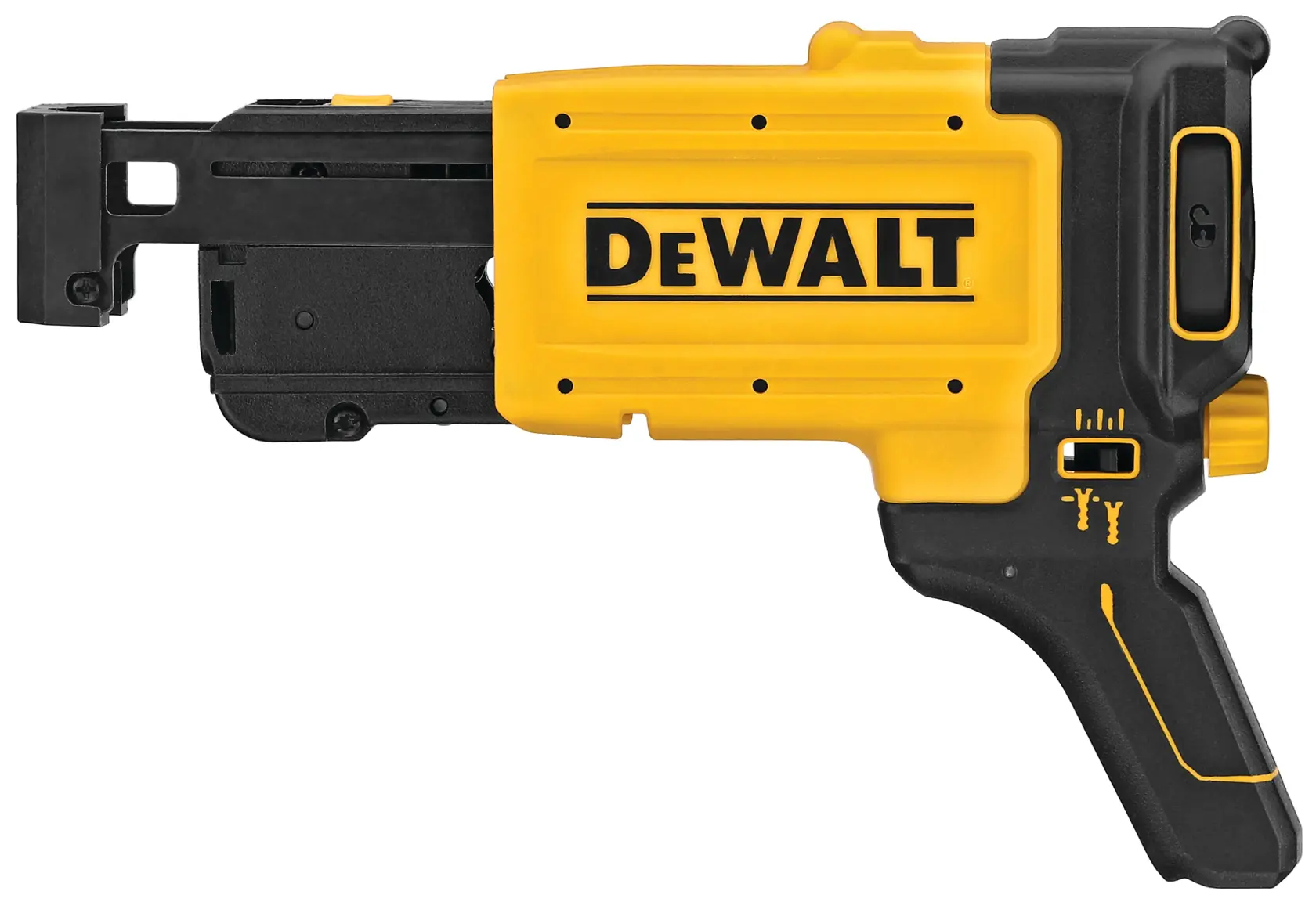 Collated drywall screw gun attachment.