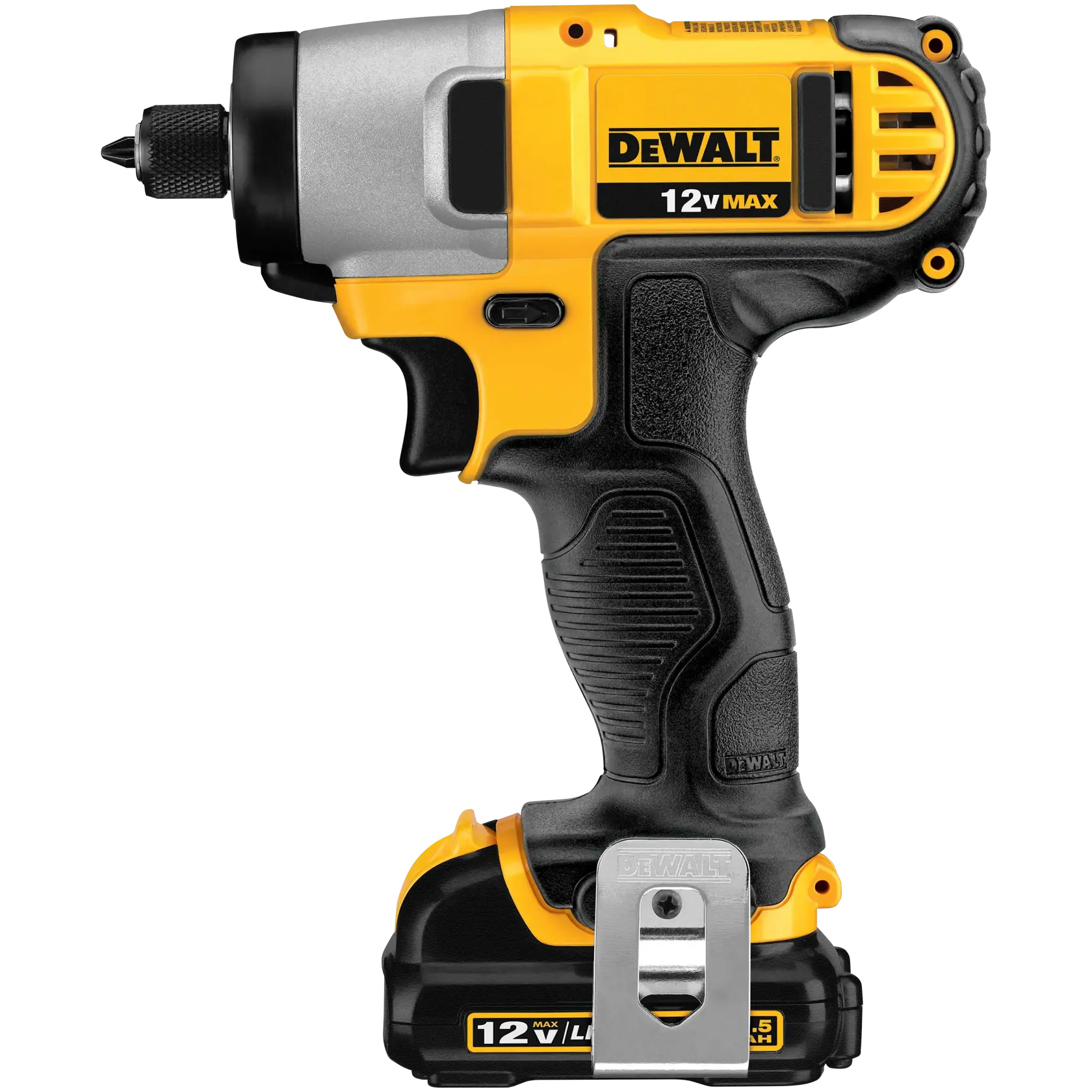 DEWALT® 12V MAX* Kit de Atornillador de Impacto 1/4" (6.4mm)