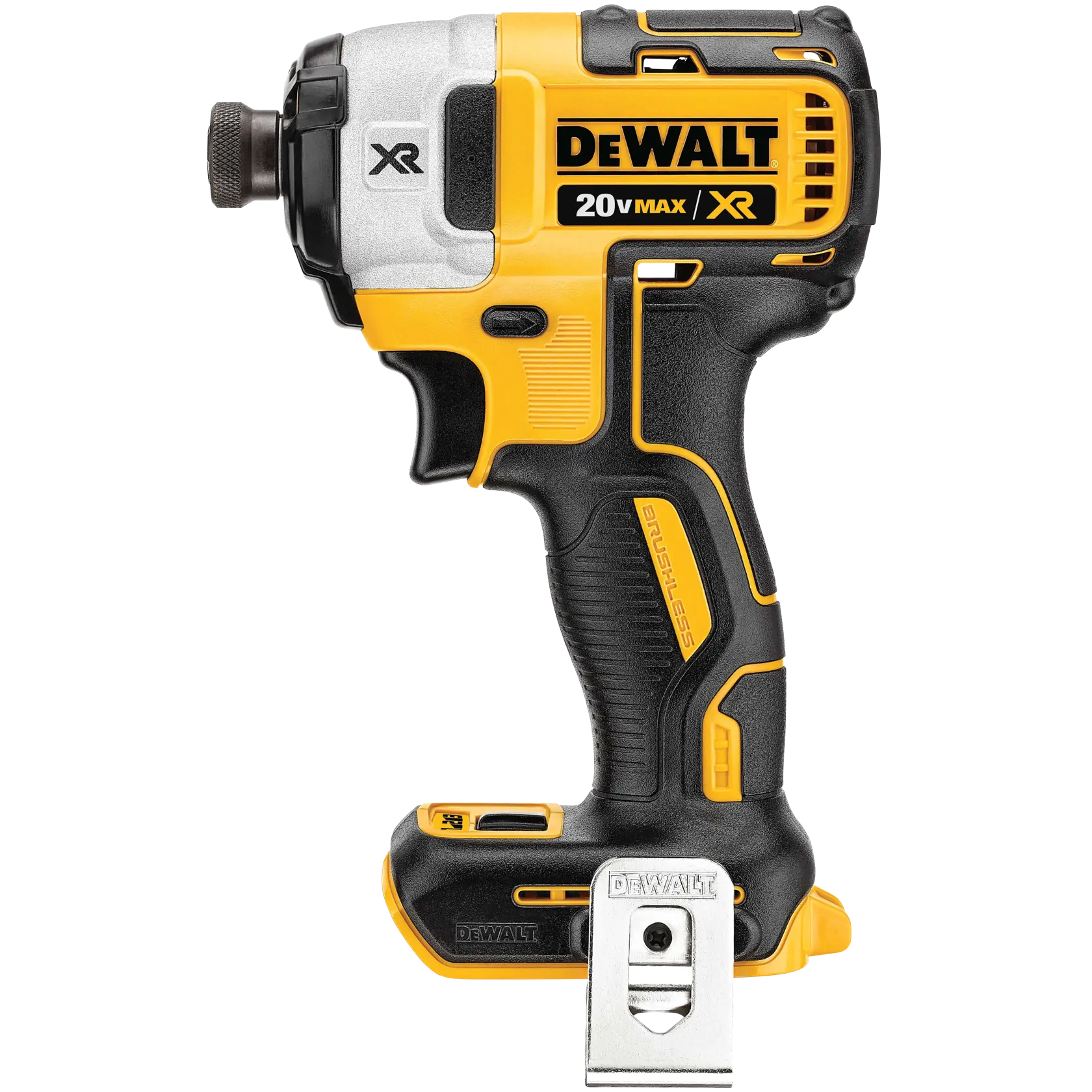 DEWALT® Atornillador de Impacto de 1/4" (6.4mm) Inalámbrico sin Carbones de 3 Velocidades de 20V MAX* XR® (Solo Herramienta)