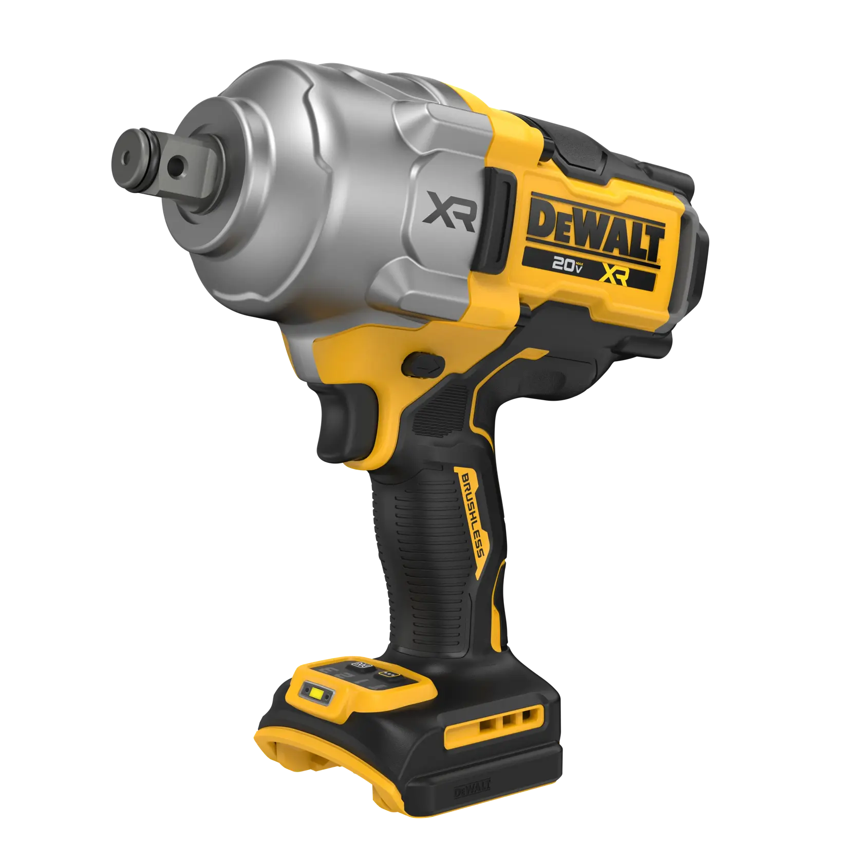 DEWALT 20V MAX XR® High Torque 3/4" Impact Wrench front side angled view (Tool Only)