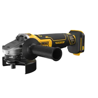DEWALT 20V MAX* XR® 4-1/2 in. - 5 in. Angle Grinder viewed from the front right side on white background