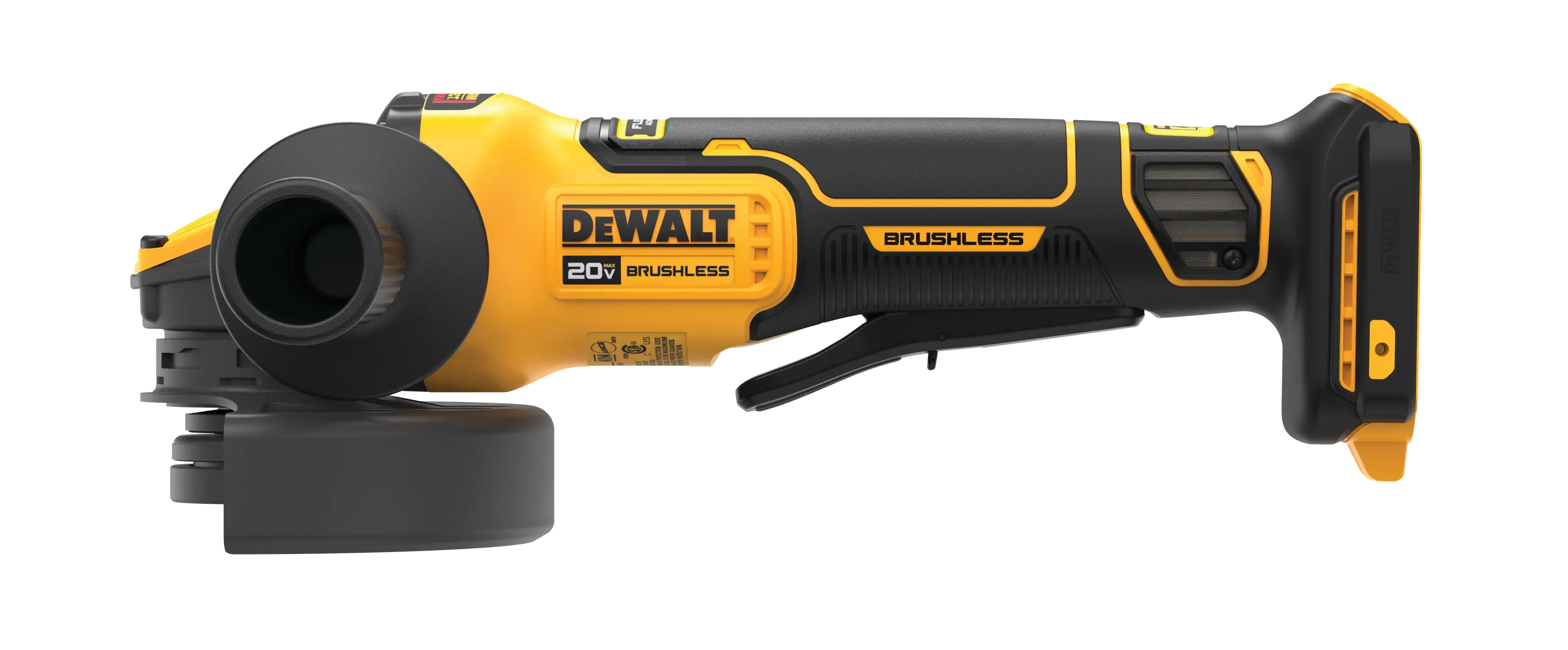 profile of BRUSHLESS CORDLESS PADDLE SWITCH ANGLE GRINDER WITH FLEXVOLT ADVANTAG