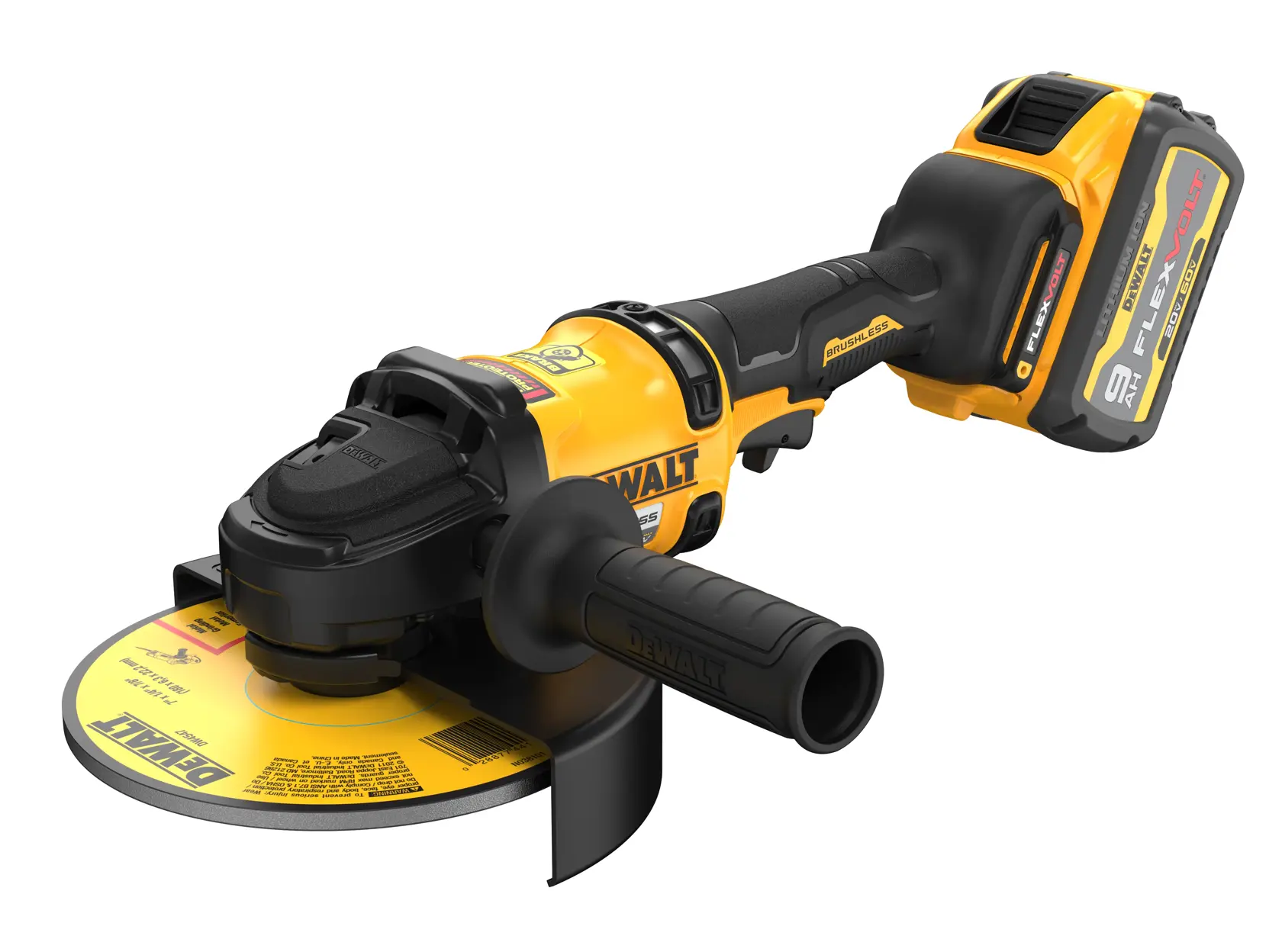 7 INCH BRUSHLESS CORDLESS GRINDER WITH KICK BACK BRAKE.