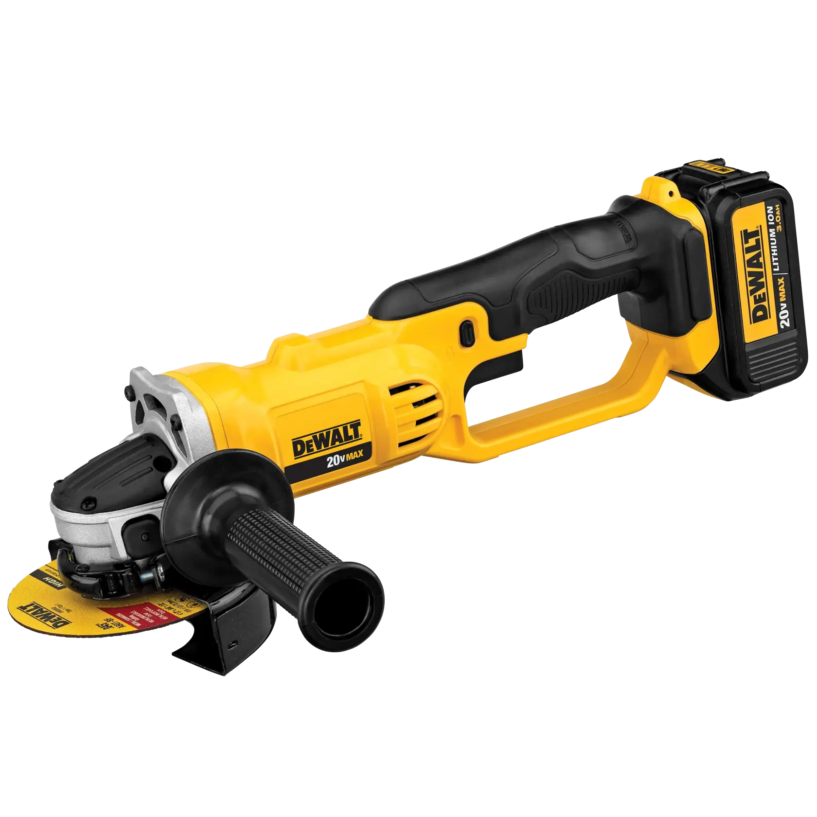 DEWALT® 20V MAX* Combo de Taladro Percutor/Atornillador de 1/2" (13mm) y Esmeriladora Angular de 4-1/2" (115mm) Inalámbrico sin Carbones con (2) Baterías de 5.0 Ah y Cargador con Caja TSTAK®
