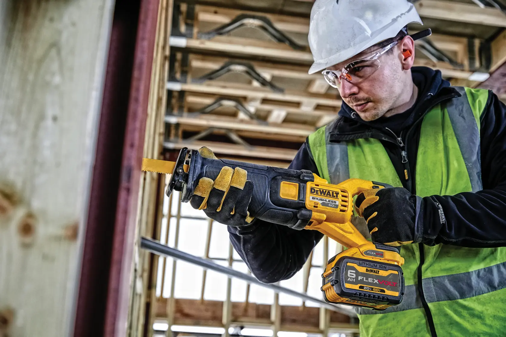 DEWALT® FLEXVOLT® 60V MAX* Sierra Recíproca Inalámbrica sin Carbones (Solo Herramienta)