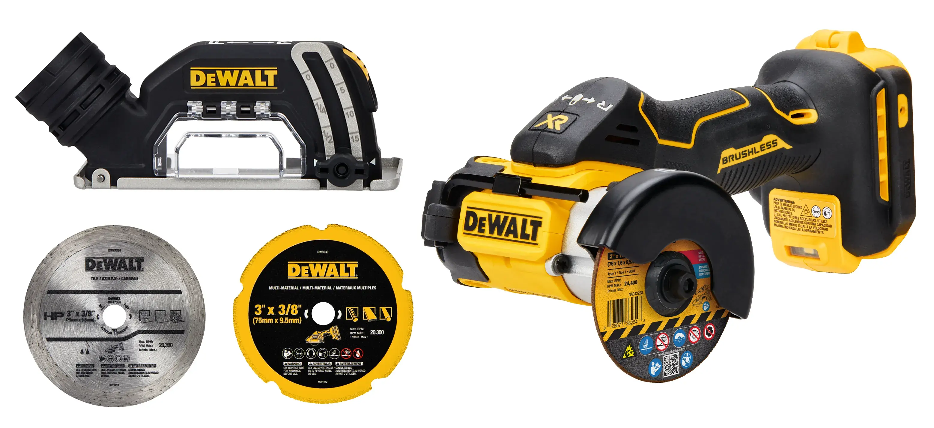 DEWALT® Herramienta de Corte Compacta de 3" (76mm) Inalámbrica sin Carbones de 20V MAX* XR® (Solo Herramienta)
