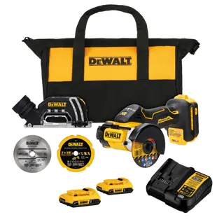 3" Cut-Off Tool 20V MAX* Kit, with 2 Lithium Ion 3 Ah Batteries, 1 Charger, 1 Bag, 1 Abrasive Wheel, 1 Diamond Tile Blade and 1 Multi Material Diamond Blade